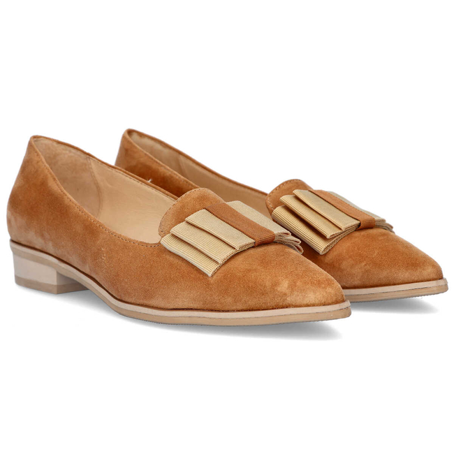 Półbuty Filippo 1344 Welur Kork