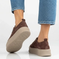 Skórzane sneakersy Filippo DP6122/26 D BR brązowe