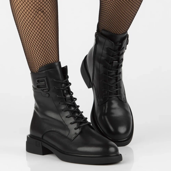 Leather ankle boots Filippo DBT7361/25 BK black