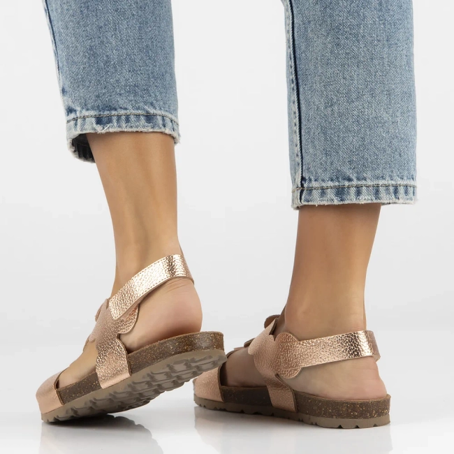 Leather sandals Yokono VILLA-088 PER SALMON/PARDO pink