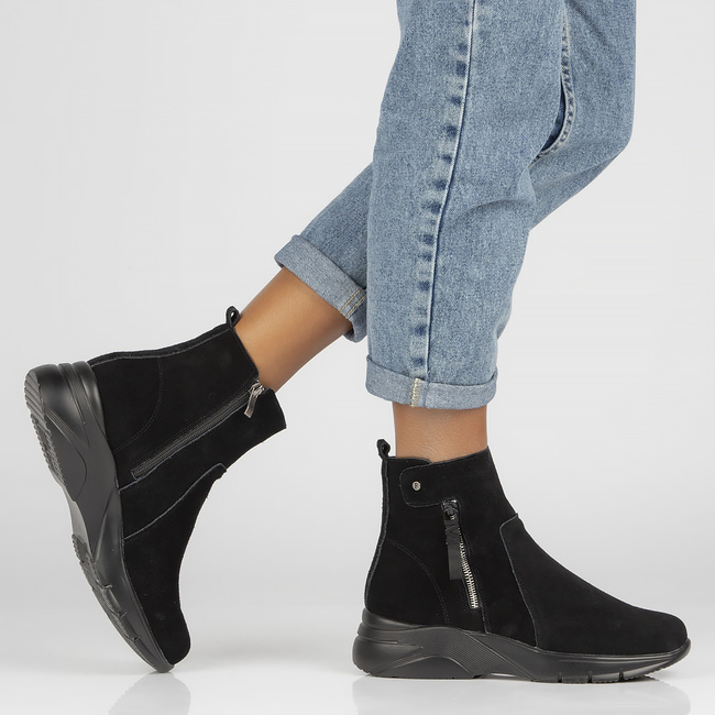 Leather ankle boots Filippo DBT3937/22 BK black