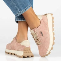 Leather sneakers Filippo DP7498/26 PI pink