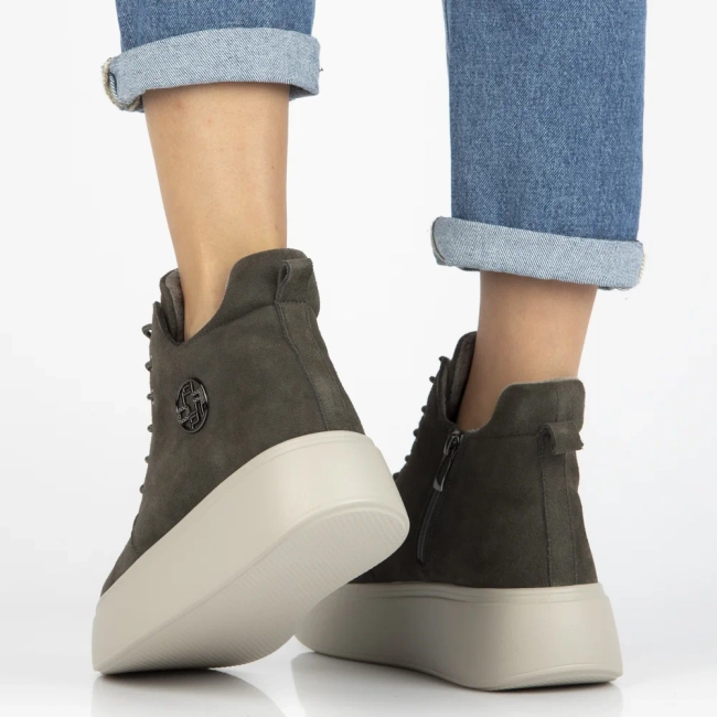 Leather ankle boots Filippo DBT7272/25 GR grey