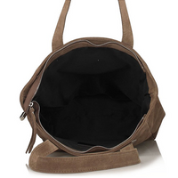 Torebka Toscanio Shopper Zamszowa C117 ciemna beżowa