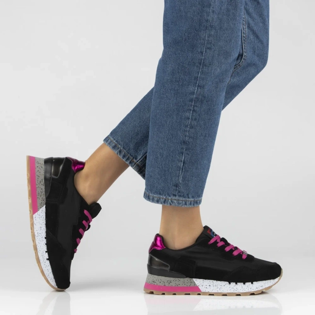 Skórzane sneakersy Filippo DP7927/26 BK FH czarne