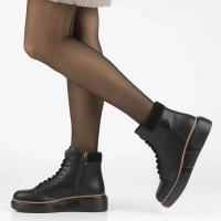 Leather ankle boots Filippo DBT7128/25 BK black