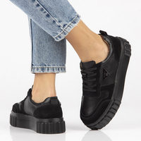 Leather sneakers Filippo DP4913/23 BK black