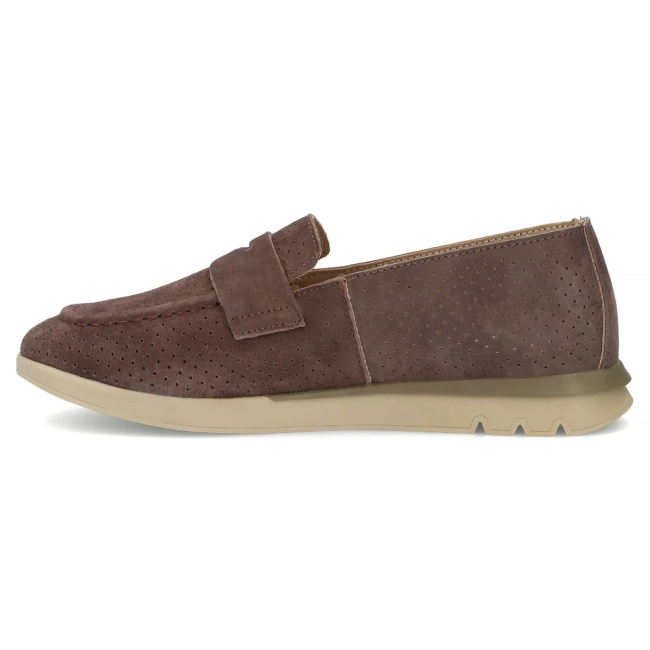 Skórzane mokasyny Filippo DP7663/26 D BR brązowe
