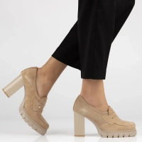 Leather shoes Filippo DP4671/23 BE beige