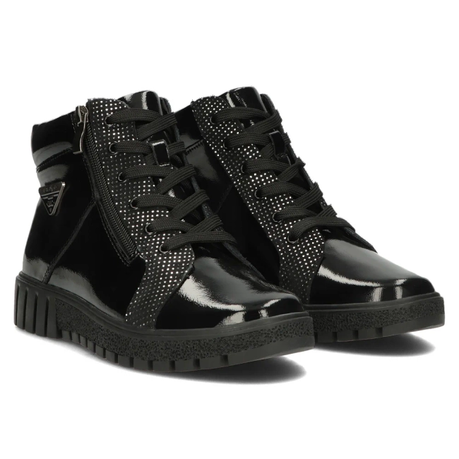 Skórzane botki Filippo DBT4705/23 BK czarne