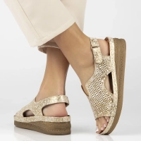 Leather sandals Maciejka L4494-25/00-1 gold