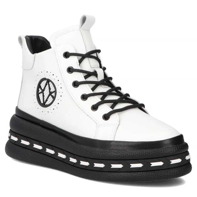 Leather ankle boots Filippo DBT7120/25 WH white