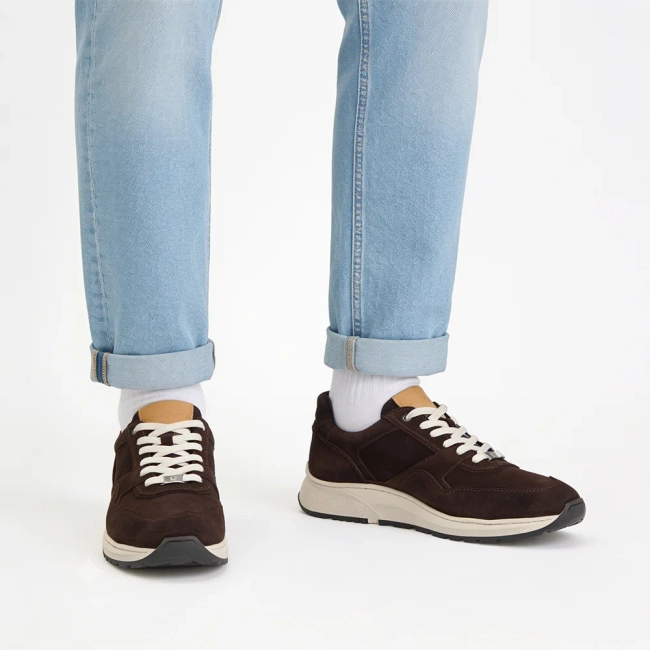 Skórzane sneakersy Filippo MP8275/26 D BR ciemnobrązowe