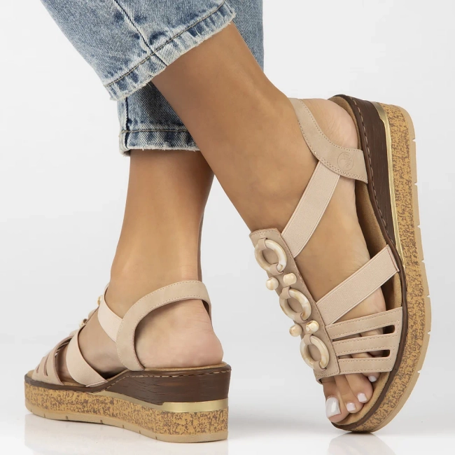 Sandals Rieker 63778-31 pink