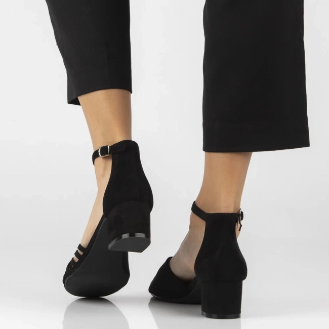 Sandały na obcasie Filippo DS7895/26 BK czarne