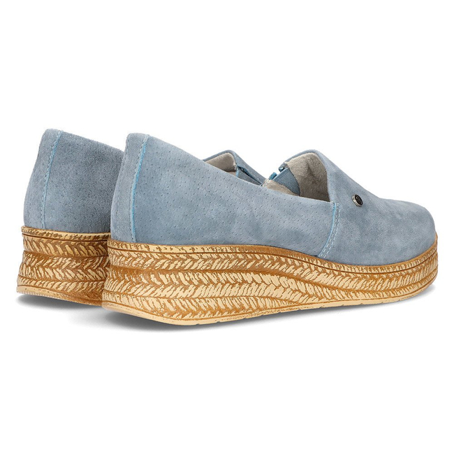 Skórzane półbuty Filippo DP2164/21 BL niebieskie