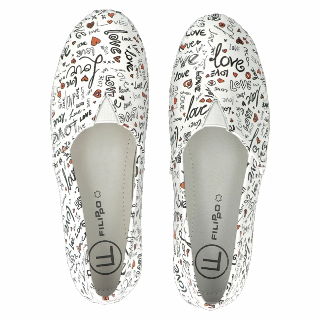 Leather shoes Filippo DP031/24 WH MLT white