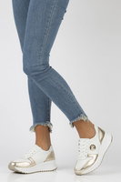 Skórzane Sneakersy Filippo DP3547/22 WH GO białe