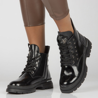 Leather boots Filippo DBT3063/22 BK black