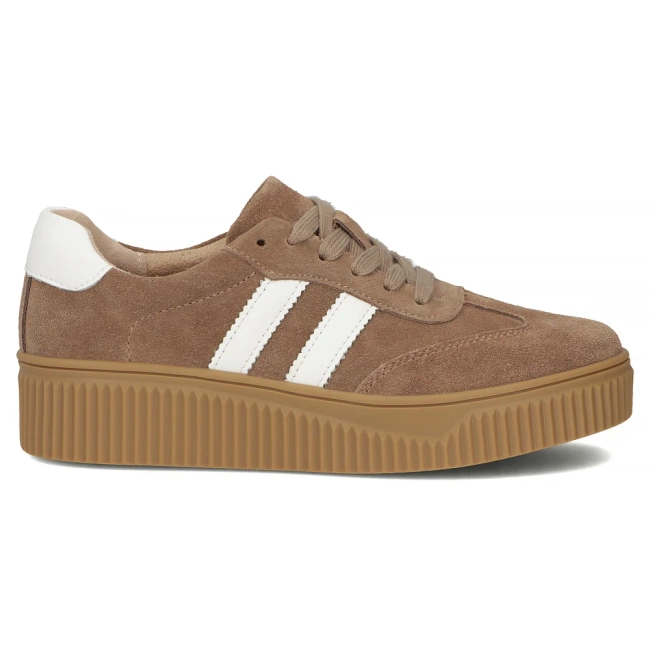 Leather sneakers Filippo DP6776/26 BE WH brown