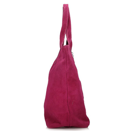 Torebka Toscanio Shopper Zamszowa 1101 fuksja