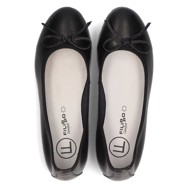 Leather ballerinas Filippo DP631/21 BK black