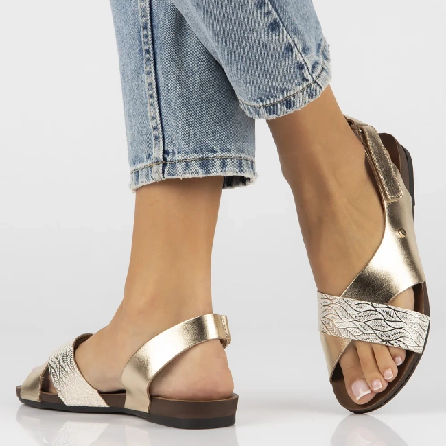 Leather sandals Filippo 40141 gold