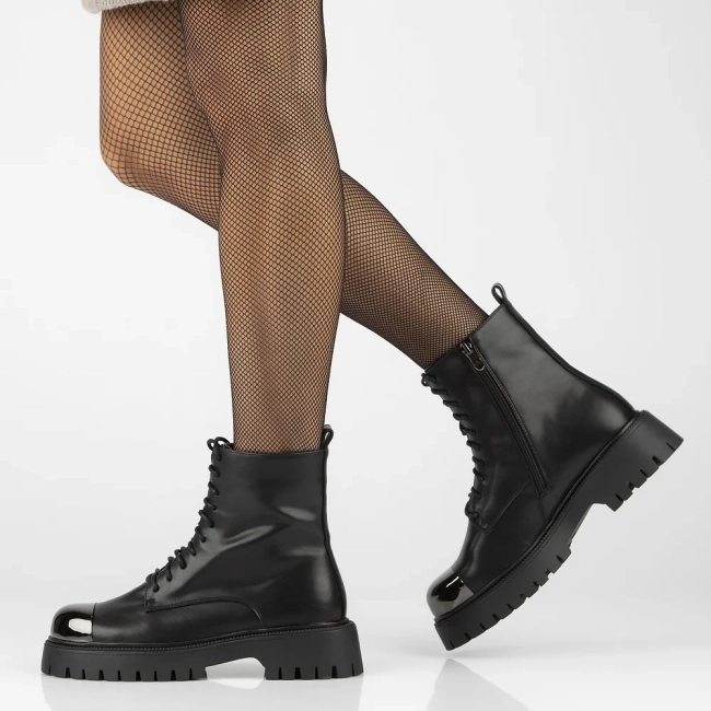 Leather boots Filippo DBT6405/24 BK black