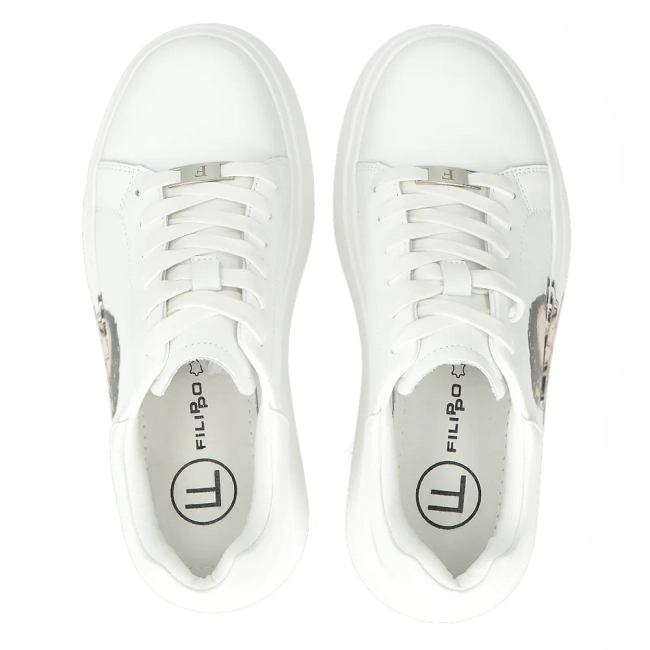 Leather sneakers Filippo DP6207/25 WH white