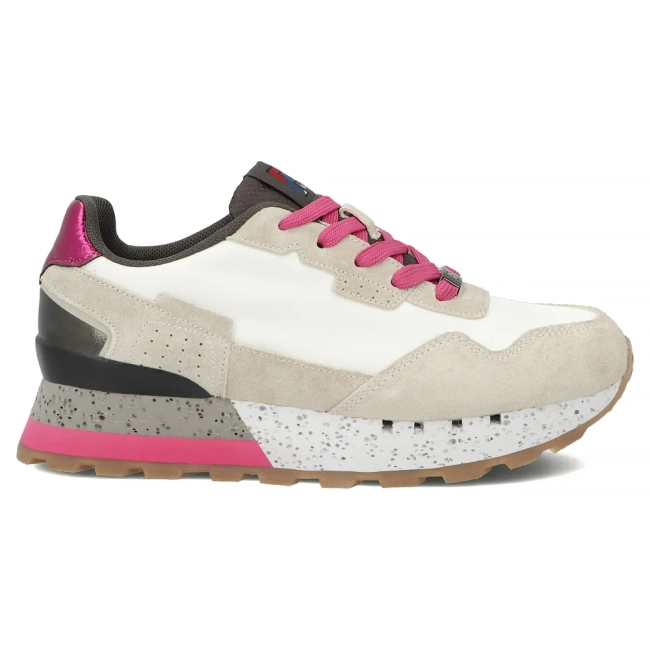 Skórzane sneakersy Filippo DP7927/26 WH FH biało-beżowe