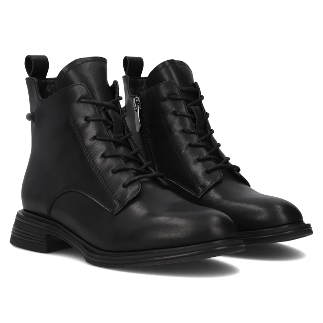 Skórzane trzewiki Filippo DBT6582/24 BK czarne