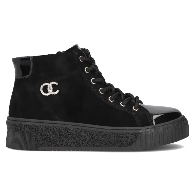 Leather ankle boots DBT6483/24 BK black