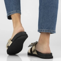 Leather flip-flops Filippo DK7638/26 GO gold