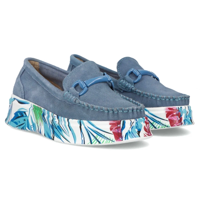 Leather shoes Filippo DP6703/25 BL blue