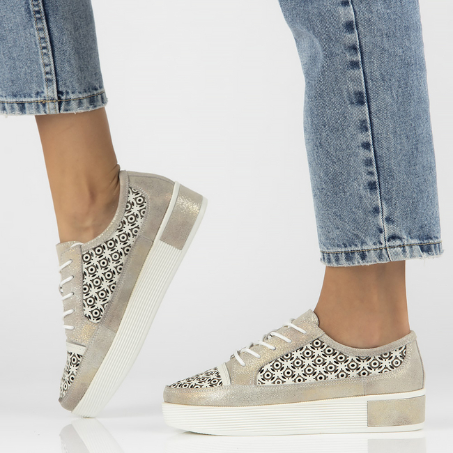 Leather shoes FILIPPO DP2026/22 GO gold