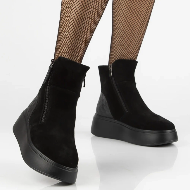 Leather ankle boots Filippo DBT7300/25 BK black