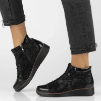 Leather ankle boots Filippo DBT3179/24 BK FL black