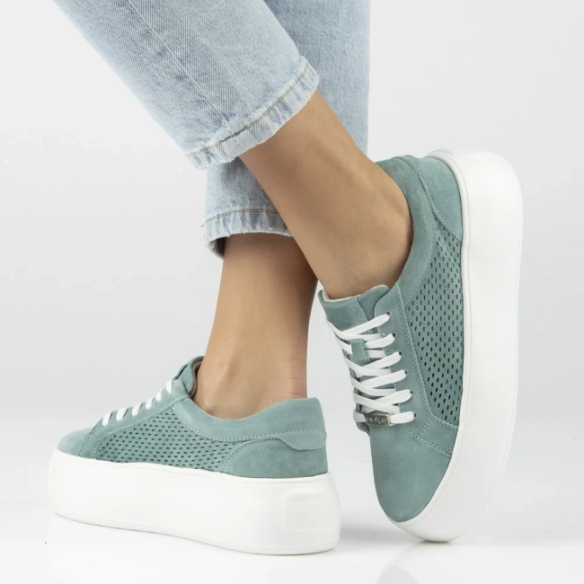 Leather sneakers Filippo DP7520/26 GE green