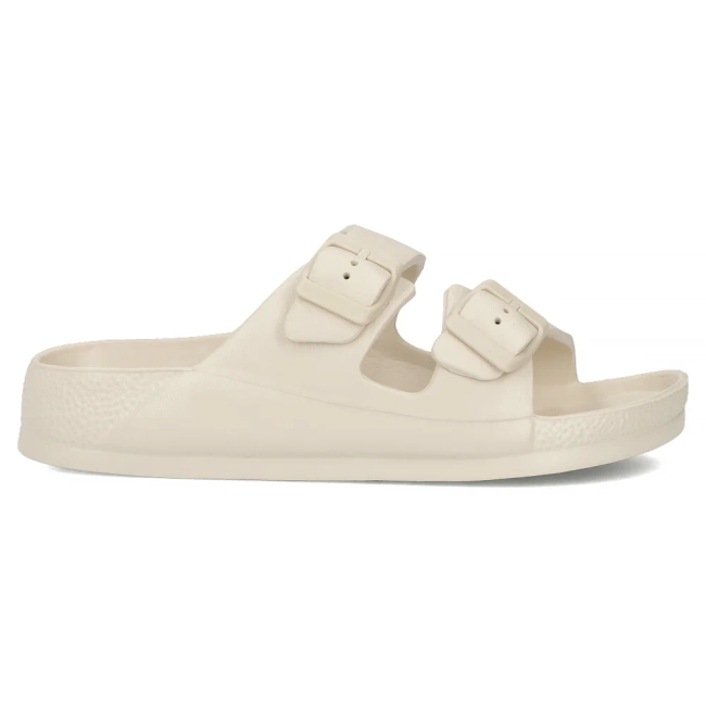 Klapki News 24SD97-7738 beżowe