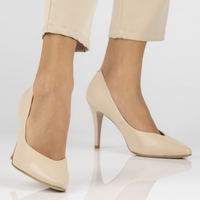 Leather pumps Filippo DP4428/23 BE beige