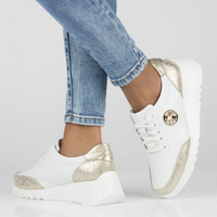 Skórzane Sneakersy Filippo DP4591/23 WH białe