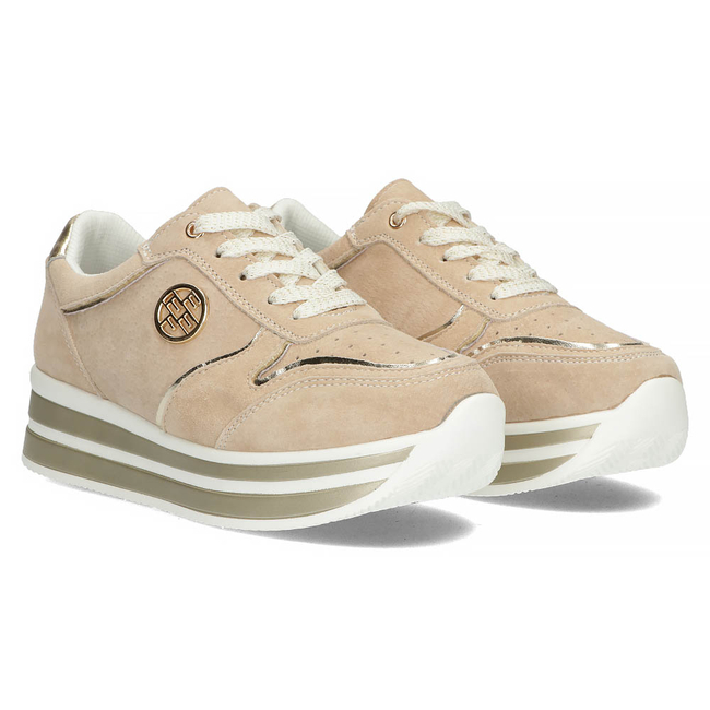 Leather Sneakers Filippo DP3682/22 BE beige