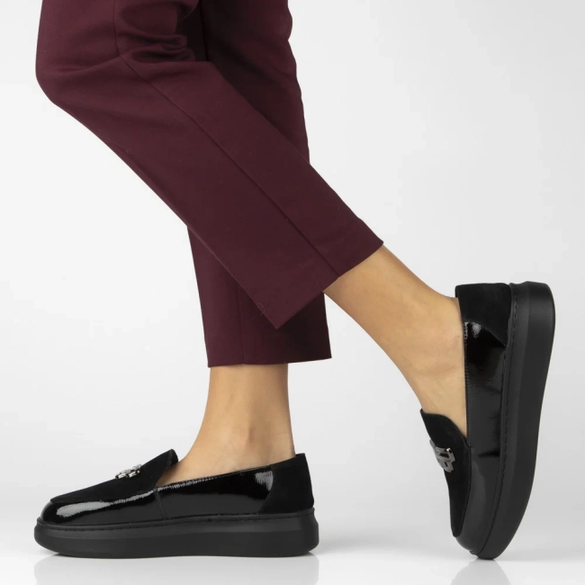 Leather shoes Filippo DP7216/25 BK black