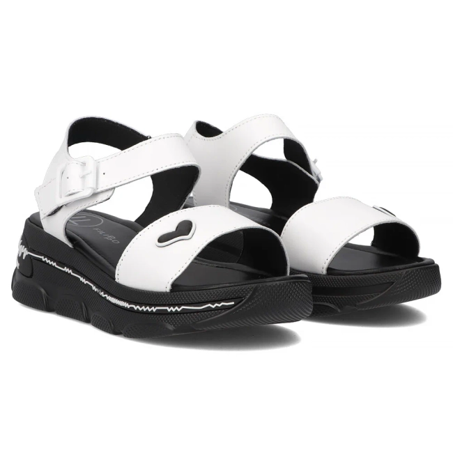 Leather sandals Filippo DS6978/25 WH white