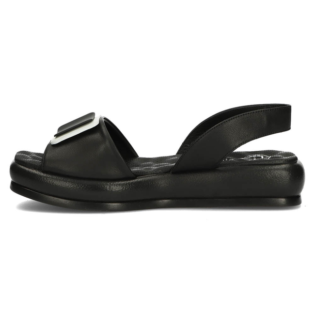 Leather sandals Filippo DS3902/22 BK black