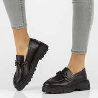 Skórzane półbuty Filippo DP3910/22 BK czarne