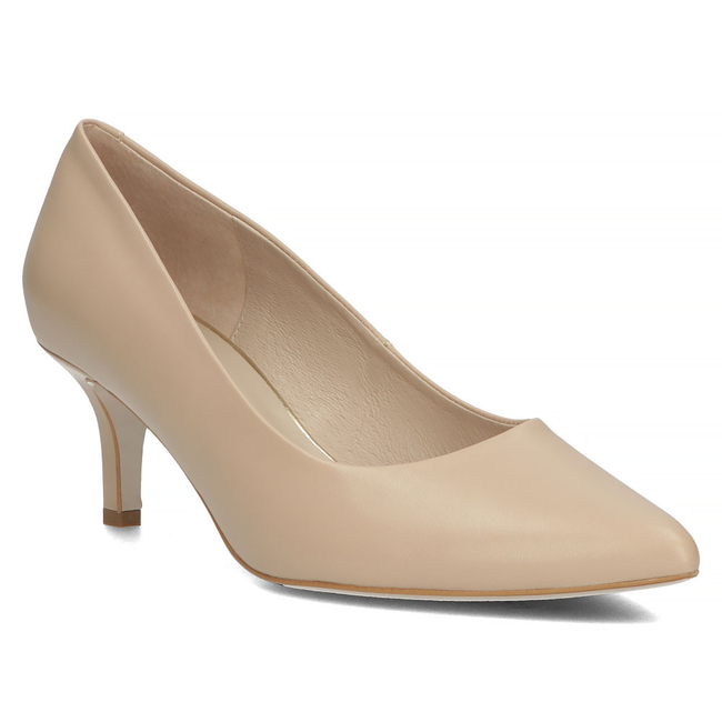 Leather pumps Bravo Moda 1759 beige