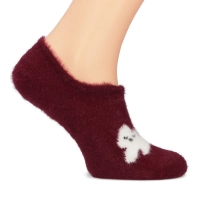 Women's Socks burgundy cat
