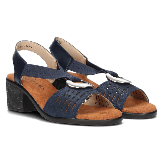 Leather sandals Filippo DS2308/21 NV navy blue