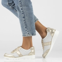 Leather shoes Filippo DP028/24 WH GO white gold